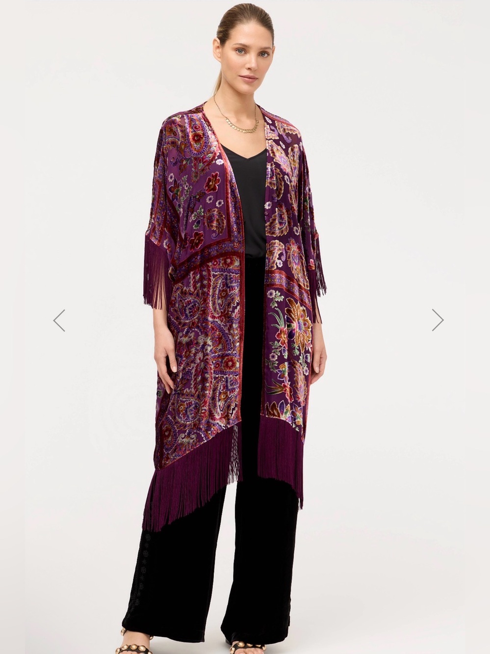 Johnny Was MER FRINGE KIMONO